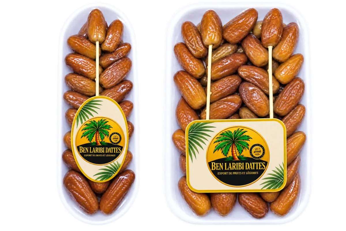 Dattes Deglet Nour conditionnées et dattes communes