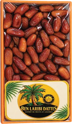 Boîte 1 kg de dattes Deglet Nour conditionnées